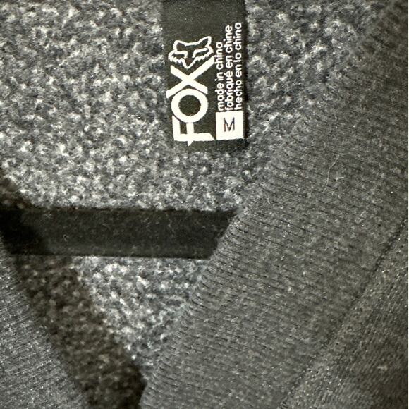 FOX Racing Activewear Hoodie Sweatshirt Top Long Sleeve Black Size Medium - Picture 4 of 10